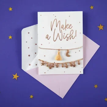 Картичка с гривнички Make a wish!