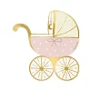 Парти Салфетки Baby stroller, Pink 14x15 cm - 20 броя
