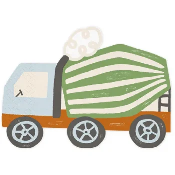 Парти Салфетки Concrete mixer 16x13 cm - 20 броя