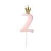 Свещ за Рожден Ден Цифра "2" Pink 9.5cm
