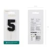 Свещ за Рожден Ден Цифра "5" Black 6cm