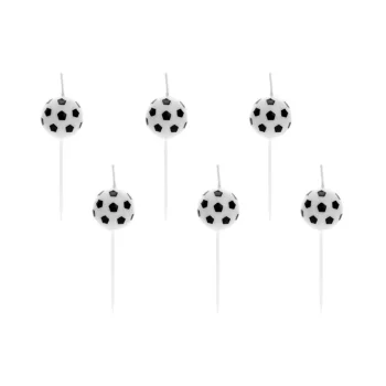 Сет Свещи за Рожден Ден Soccer Balls, 2.5cm - 6 броя