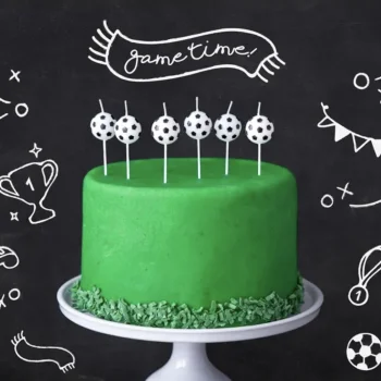 Сет Свещи за Рожден Ден Soccer Balls, 2.5cm - 6 броя