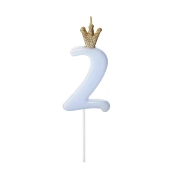 Свещ за Рожден Ден Цифра "2" Blue 9.5cm