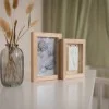 2 Дървени Рамки за Бебешки Отпечатък и Снимка - Pretty Hearts