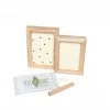 2 Дървени Рамки за Бебешки Отпечатък и Снимка - Pretty Hearts