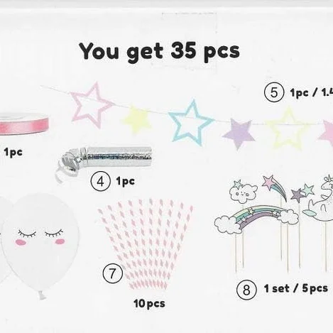 Сет Парти Декорация Unicorn