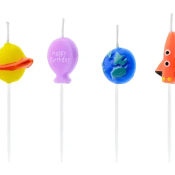 Сет Свещи за Рожден Ден Space 2-3cm - 4 броя