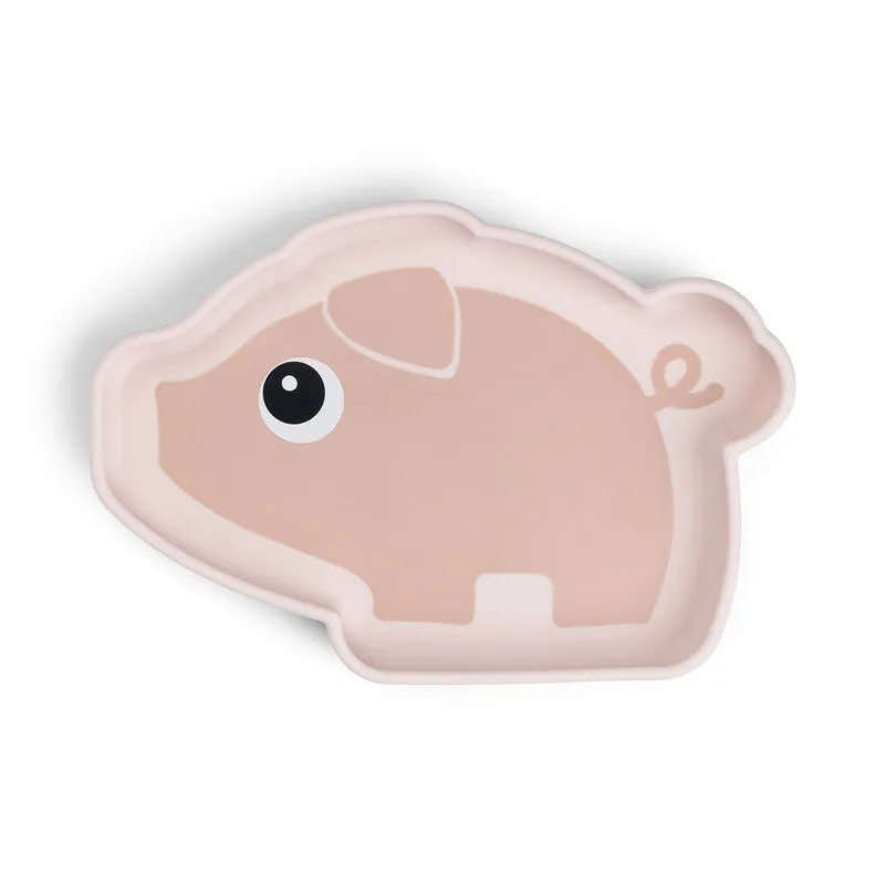 Силиконова чиния с вакуум Stick&Stay Pigee Powder