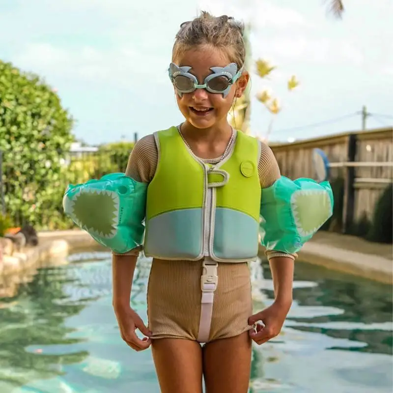 Детска Жилетка за Плуване 1-2 години SunnyLife Aqua Neon Yellow