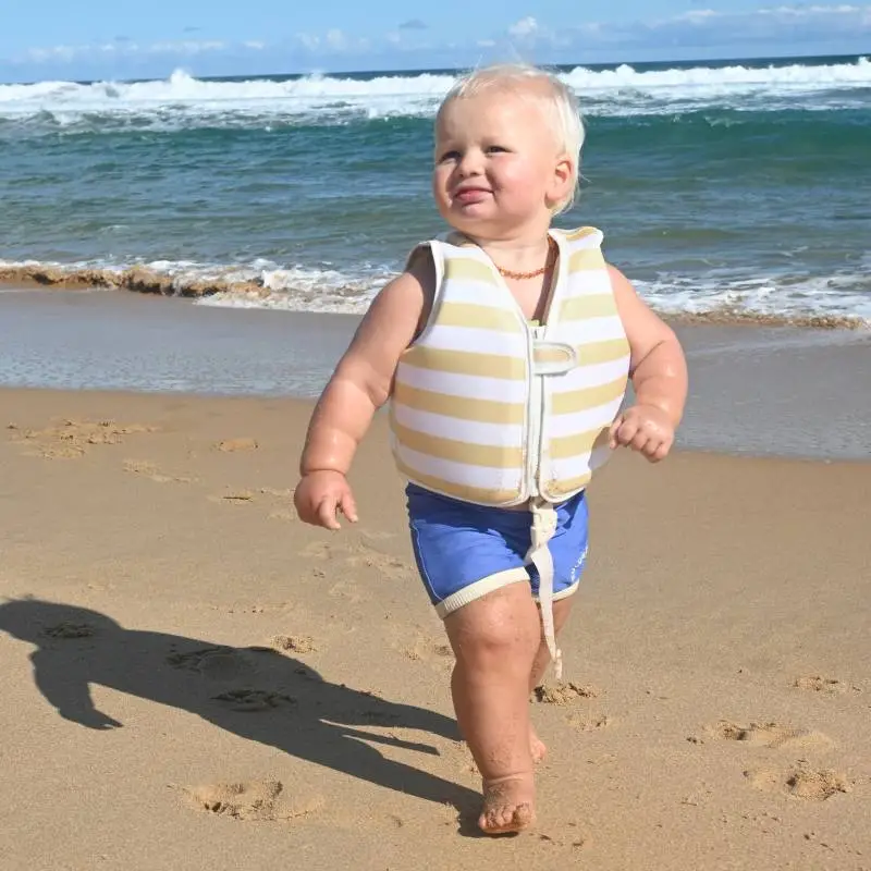 Детска Жилетка за Плуване 1-2 години SunnyLife Sid the Seagull Mustard Stripe