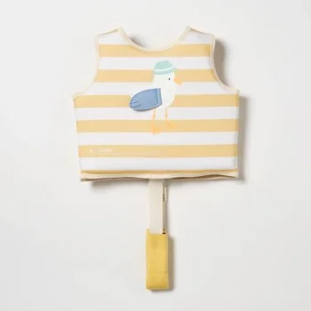 Детска Жилетка за Плуване 1-2 години SunnyLife Sid the Seagull Mustard Stripe