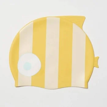 Детска Шапка за Плуване SunnyLife Finn the Fish Mustard Stripe