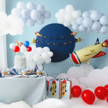 Топер за Торта с Балони Plane 29 cm