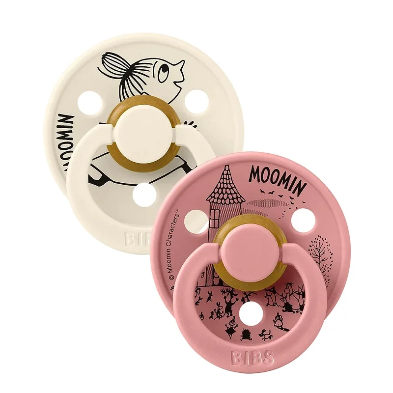 2 бр. Биберони BIBS x Moomin COLOUR Ivory/Dusty Pink , 0-6 месеца