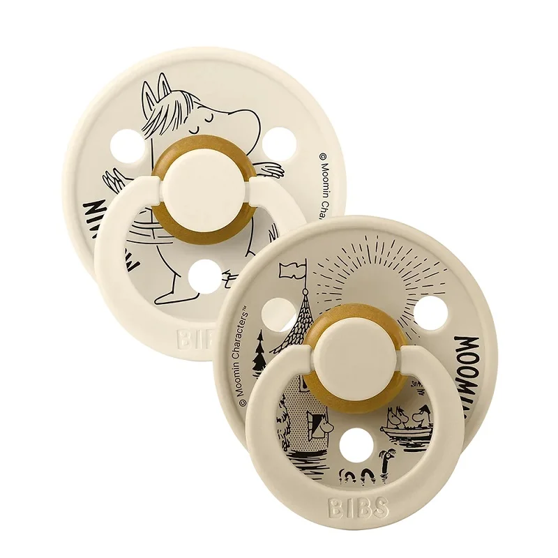2 бр. Биберони BIBS x Moomin COLOUR Ivory/Vanilla, 0-6 месеца