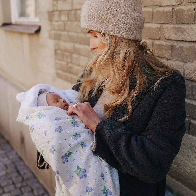 Одеяло Elodie, Pointelle Blueberry Bliss